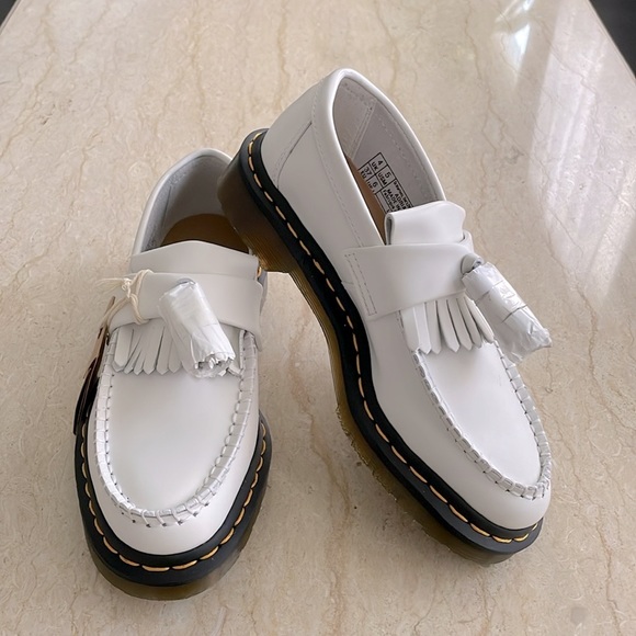 Dr. Martens Shoes - NWT Dr Martens ADRIAN Yellow Stitch LEATHER TASSEL LOAFERS.